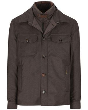 Moorer Polyamide Jacket - Brown