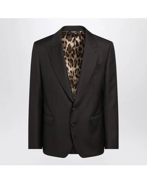 Dolce & Gabbana Dolce&Gabbana Single-Breasted Wool Jacket - Black