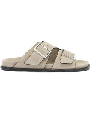 Alohas Suede Sandals - White