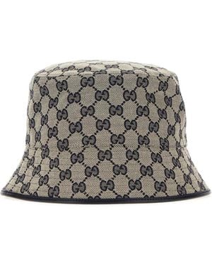 Gucci Gg Fabric Bucket Hat - Grey