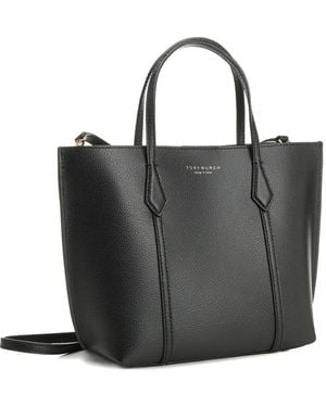 Tory Burch Perry Small Leather Tote Bag - Black