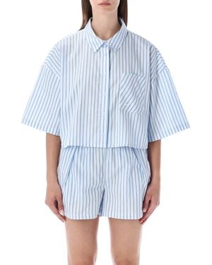 Nike Chill Poplin Striped Shirt - Blue