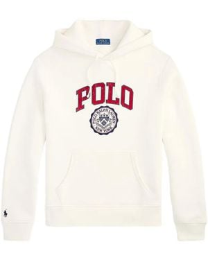 Polo Ralph Lauren Logo Fleece Hoodie - White