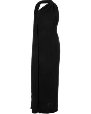 Loewe Satin Long Dress - Black