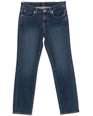 Seven7 Low Cigarette Denim Jeans - Blue