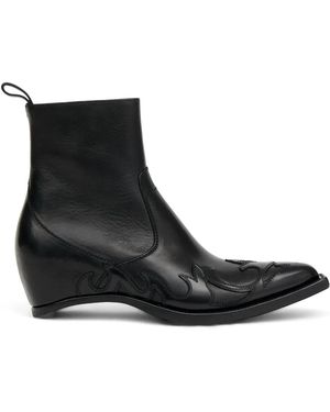Maison Margiela Heel-Less Western Flame Boots - Black