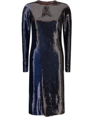 Tom Ford Two-Tone Sequin Dress Royal - Blue