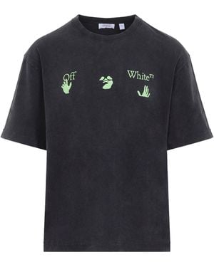Off-White c/o Virgil Abloh Bacco Arrow Skate Cotton T-Shirt - Blue