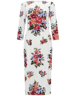 Dolce & Gabbana Floral Motif Dress - White