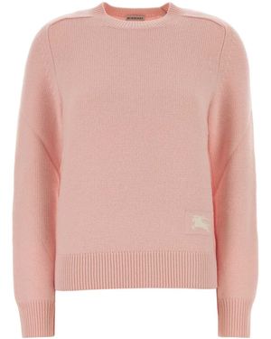 Burberry Stretch Cashmere Blend Jumper For - Pink