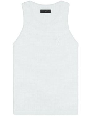 Amiri Waffle Stitch Tank - White