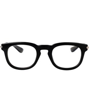 McQueen Transparent Recycled Acetate Glasses - Black