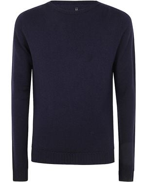 MD75 Round Neck Merinos Sweater - Blue