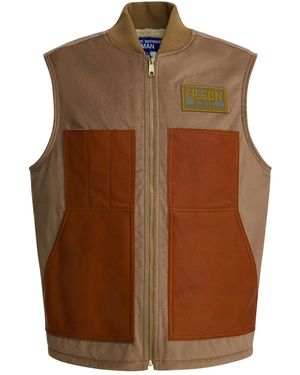 Junya Watanabe Sleeveless Wool Jacket Jackets And Coats - Brown