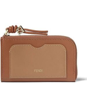 Fendi Portamonedas Y Llaves Marron Zip - Brown
