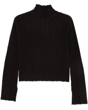 Alysi Wool Turtle-Neck Sweater - Black