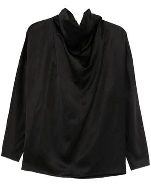 TOTEME Cowl Neck Blouse - Black