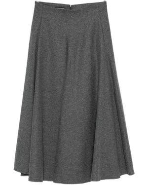 Susanne Bommer Wool Midi Skirt - Grey