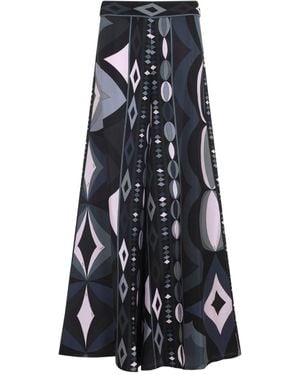 PUCCI Pants With Necklace Print - Blue