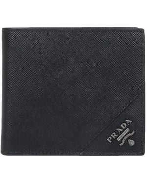 Prada Saffiano Leather Wallet - Black