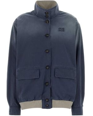 Miu Miu Twill Jacket - Blue