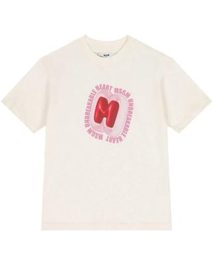 MSGM T-Shirt With Logo - White