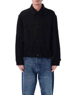 Studio Nicholson Nyle Crinkle Denim Jacket - Black
