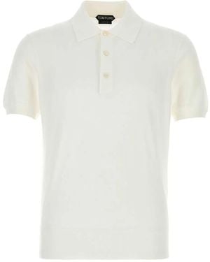 Tom Ford Pure Cotton Ss Polo - White