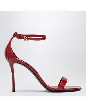 Dolce & Gabbana Dolce & Gabbana Patent Leather Highheeled Sandals - Red
