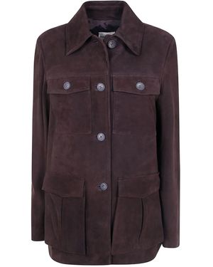 Semicouture "Penny" Leather Jacket - Purple