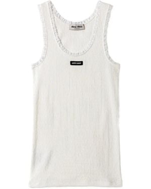 Miu Miu Cotton Top - White