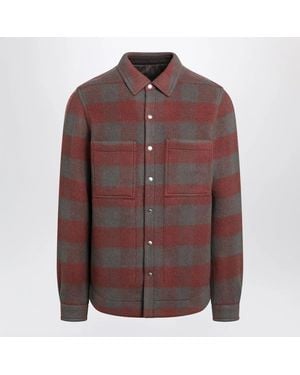 Rick Owens Plaid Wool Shirtjacket - Brown