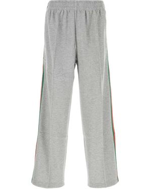 Gucci Cotton Blend Sweatpants - Gray