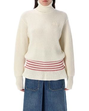 Chloé High Neck Knit - White