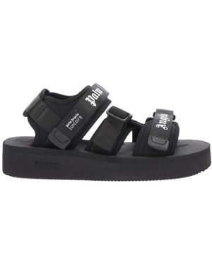 Palm Angels X Suicoke Kise Logo Sandals - Black
