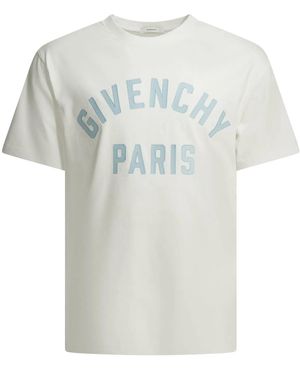 Givenchy Short Sleeve Crethestanesedew Neck T-Shirt - White