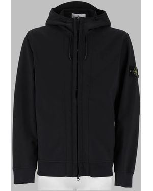 Stone Island Jacket Biker Polyester - Black