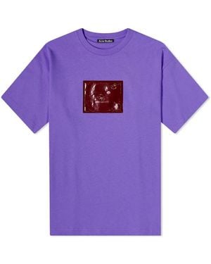 Acne Studios Exford Inflate Logo T-Shirt - Purple