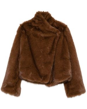 BB COUTURE Farrah Faux Fur Jacket - Brown