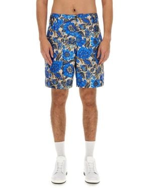 Moschino Short All Over Flower - Blue