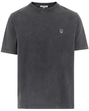 Maison Kitsuné Maison Kitsuné Fox Head Faded Comfort Tee Shirt - Grey