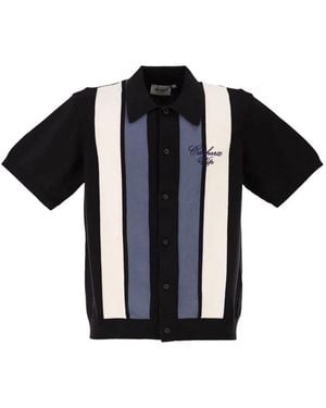 Carhartt Striped Shirt With Short Sleeves - Black