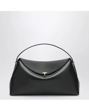 TOTEME T Lock Top Handle Bag - Black
