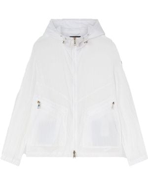 Add Windbreaker With Zip - White