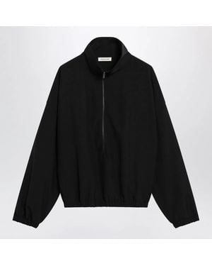 Fear Of God Ripstop Wool Jacket With Half Zip - Black