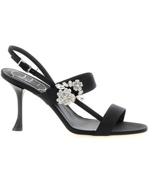 Roger Vivier 'Mini Bouquet' Sandals - Metallic