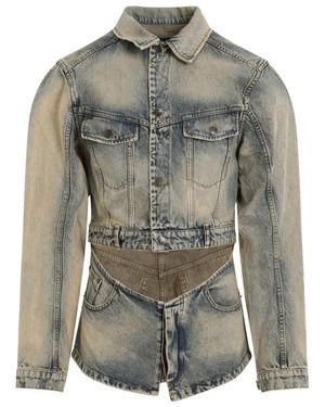 Egonlab Cutout Denim Jacket - Gray