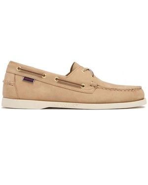 Sebago Docksides Portland Nubuk Boat Shoes - Natural