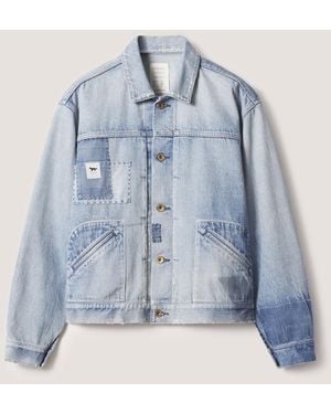 Maison Kitsuné Maison Kitsuné X Kuro Patchwork Denim Ja - Blue