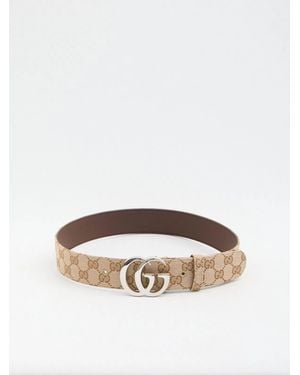 Gucci Gg Fabric Belt - Metallic